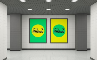 Subway Two Signage Mockup 12