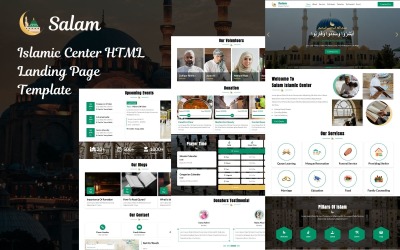 Salam - HTML5 bestemmingspagina-sjabloon voor islamitisch centrum
