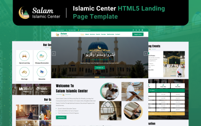 Salam - Islamisches Zentrum HTML5-Zielseitenvorlage