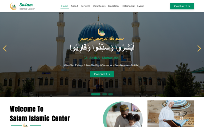 Salam - Plantilla HTML5 para página de aterrizaje del Centro Islámico