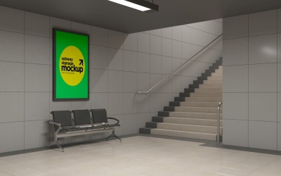 Subway Signage Billboard  Mockup