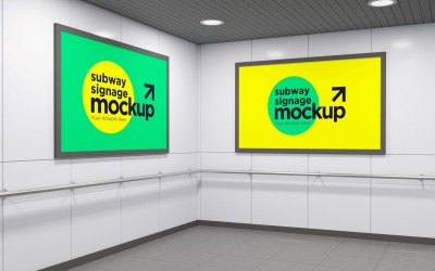Subway Two Signage Horizontal Mockup 08
