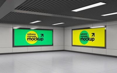 Subway Two Signage Horizontal Mockup 09