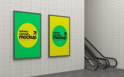 Subway Two Signage Mockup 05