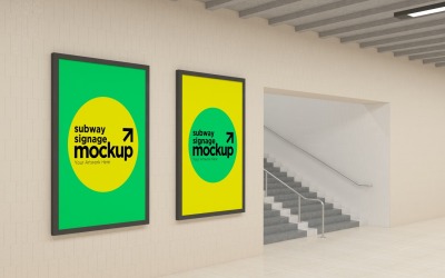 Subway Two Signage Mockup 06