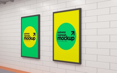 Subway Two Signage Mockup 07