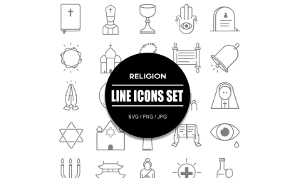 Ensemble d&amp;#39;icônes de religion Ensemble d&amp;#39;icônes de religion