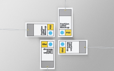Etichetta Tag Mockup PSD Design Template Vol 14