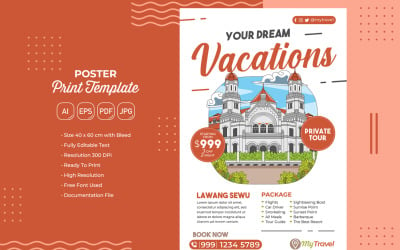 Holiday Travel Poster #14 Print Template