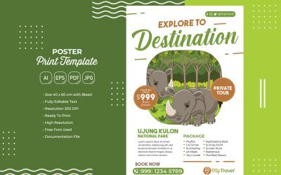 Holiday Travel Poster #18 Print Template
