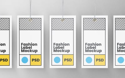 Label Tag Mockup PSD Design Template Vol 15