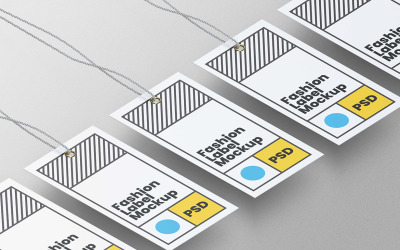 Label Tag Mockup PSD Design Template Vol 18