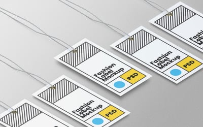 Label Tag Mockup PSD Design Template Vol 19