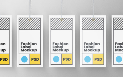 Label Tag Mockup PSD-Designvorlage Vol. 15