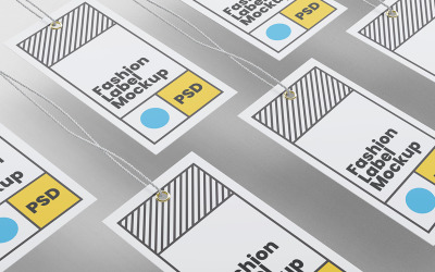 Label Tag Mockup PSD-ontwerpsjabloon Vol 17