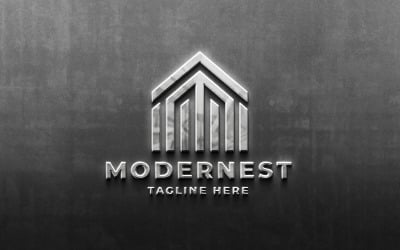 Modern Ev Binası Logo Pro Şablonu