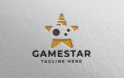 Plantilla profesional de logotipo de estrella de juego