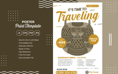 Prázdninové cestování plakát #20 tisk šablony