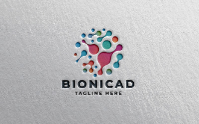 Шаблон логотипа Bionic Data Pro