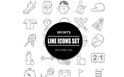 Sport Ikonuppsättning Sport Ikoner Bundle