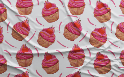 Cup Cake Seamless Pattern