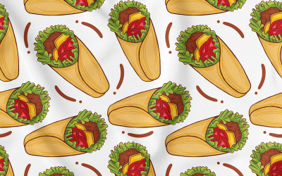 Envuelva el patrón sin costuras (comida rápida)