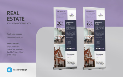 Immobilier Roll Up Banner Vol 030