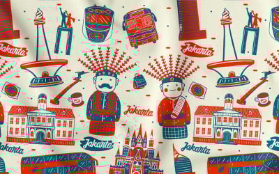 Jakarta Seamless Pattern #03