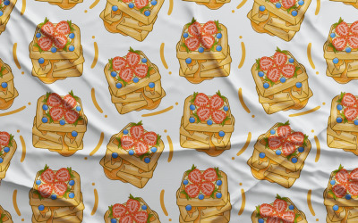 Modèle sans couture de gaufres de gâteau