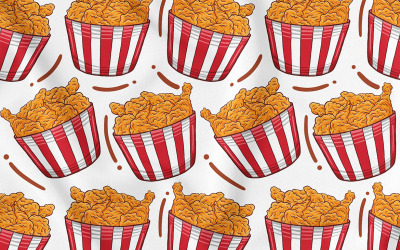 Modello senza cuciture di pollo fritto (fast food)