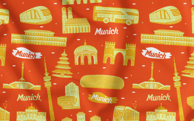 München sömlöst mönster #02