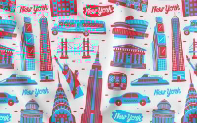 New York Dikişsiz Desen #01