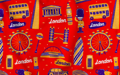 Padrão sem costura de Londres nº 02