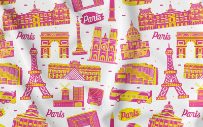 Padrão sem costura de Paris nº 01