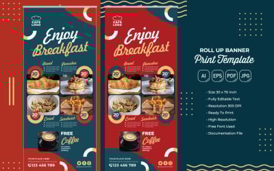 Restoran Rulo Afişi #11 Baskı Şablonu