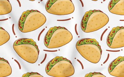 Taco Seamless Pattern (Fast Food)