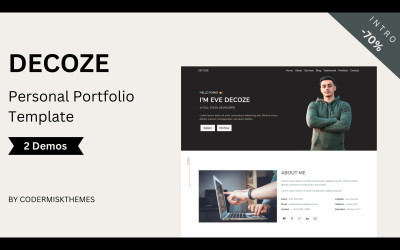 Decoze – Személyes portfólió HTML-sablonja