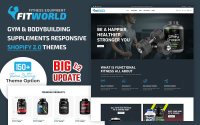 Fit-world - Добавки для тренажерного залу та добавки для бодібілдингу Адаптивна тема Shopify 2.0