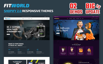 Fit-world - Gym Fitness Çok Amaçlı Duyarlı Shopify 2.0 Teması