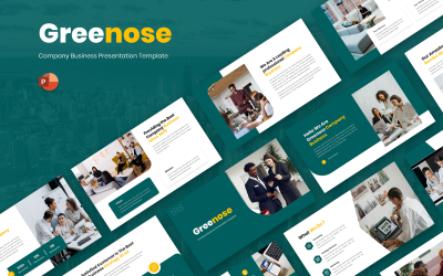 Greenose — biznesowy szablon Powerpoint firmy