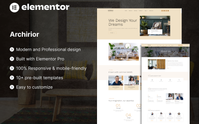 Archirior - Architect &amp;amp; Interior Design Elementor Template kit