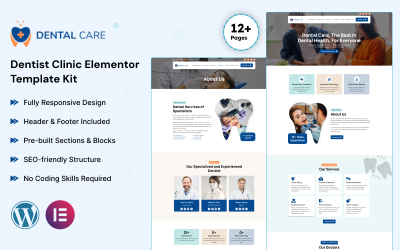 Dentalcare - Набор шаблонов Elementor для стоматологической клиники