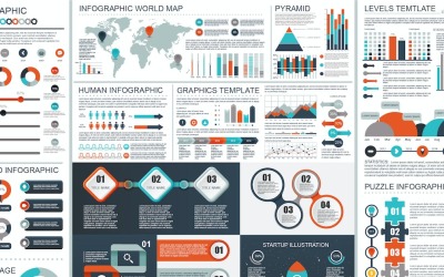 Lapos üzleti Infographic elemek