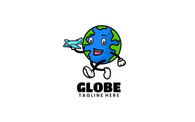 Logo del fumetto della mascotte del globo
