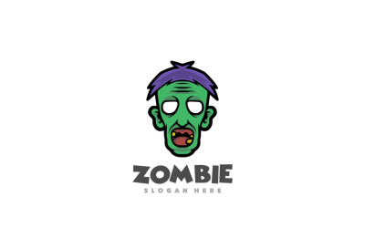 Modello di logo della mascotte del nonno zombie