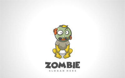 Modello di logo di bambino zombie