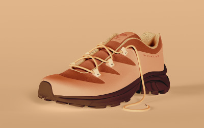 Modello di mockup di scarpe da ginnastica