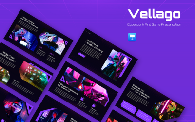 Vellago - Plantilla de Keynote para Cyberpunk y juegos