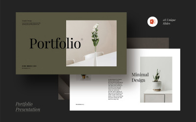 Layout del modello di presentazione del portfolio creativo