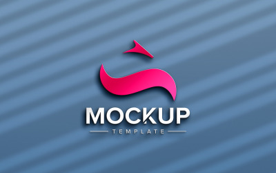 Mockup di logo 3d realistico con ombre